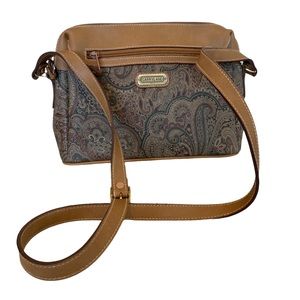Vintage Carryland Paisley Eco-leather shoulder bag